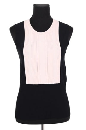 Top sans manche Paule Ka Noir en Viscose, taille S - Seconde Main