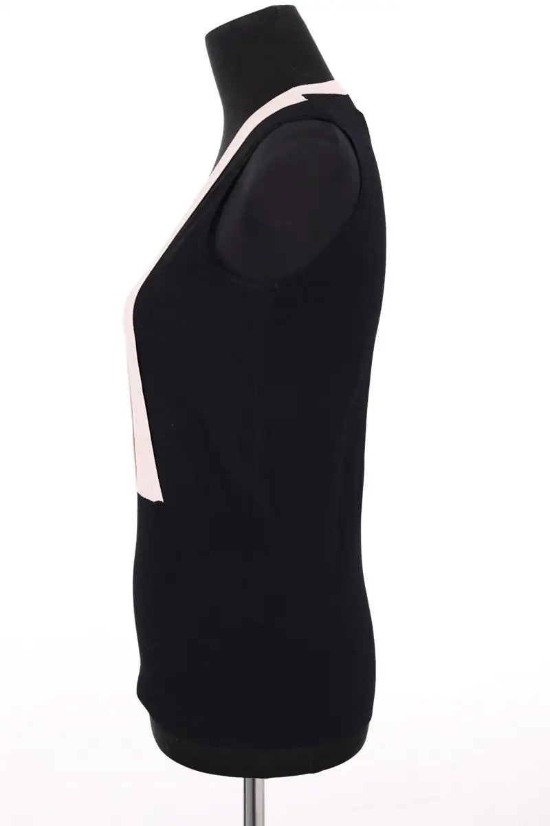 Top sans manche Paule Ka Noir en Viscose