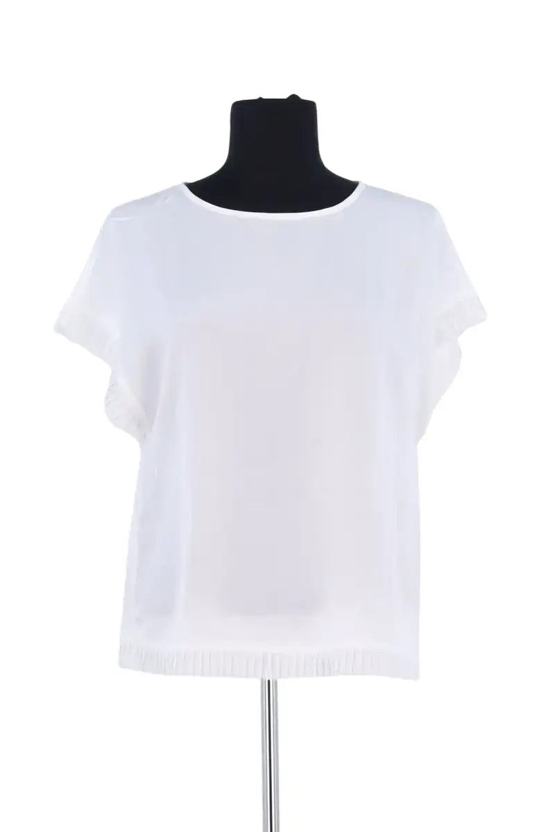 Top sans manche Pinko Blanc en Synthétique, taille M - Seconde Main