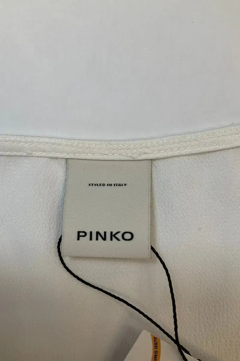 Top sans manche Pinko Blanc en Synthétique