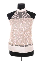 Top sans manche Pinko Rose en Synthétique, taille S - Seconde Main