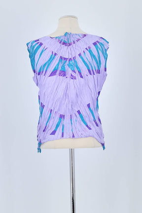 Top sans manche Pleats Please Violet en Polyester