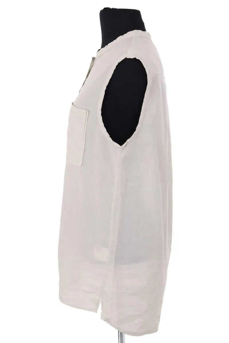Top sans manche Pomandère Gris en Coton