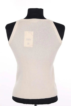 Top sans manche Prada Beige en Cachemire