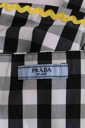 Top sans manche Prada Noir en Coton