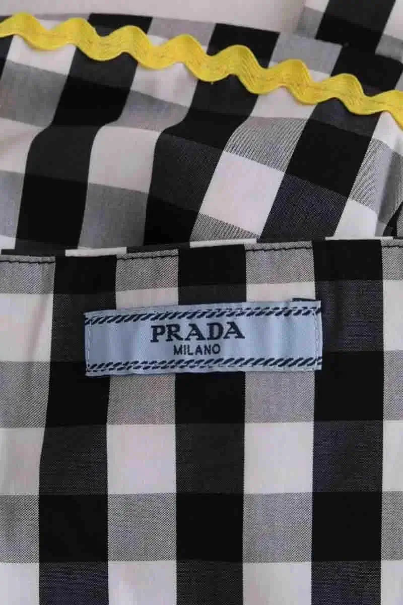 Top sans manche Prada Noir en Coton