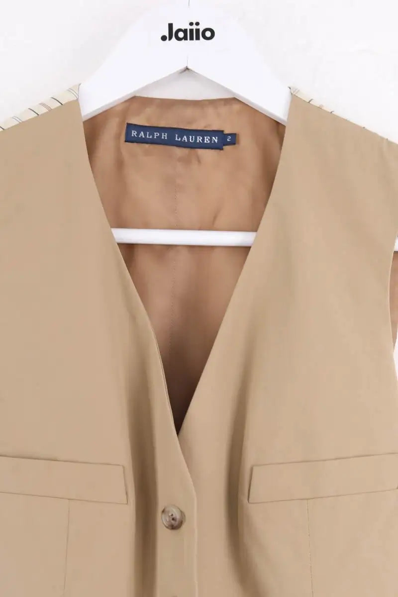 Top sans manche Ralph Lauren Beige en Coton