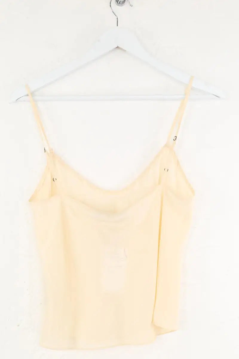 Top sans manche Ralph Lauren Beige en Soie