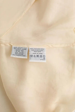 Top sans manche Ralph Lauren Beige en Soie