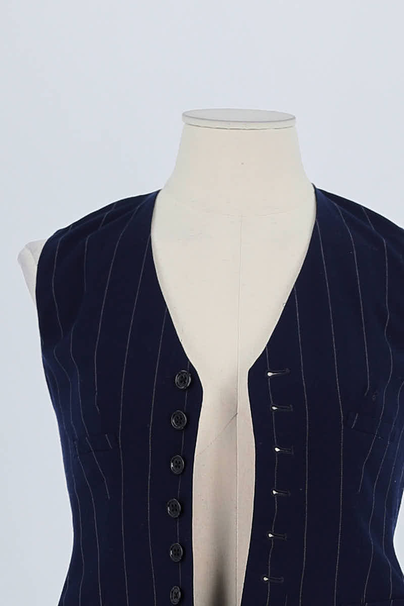 Top sans manche Ralph Lauren Bleu en Laine