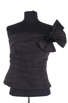 Top sans manche Ralph Lauren Noir en Soie, taille L - Seconde Main