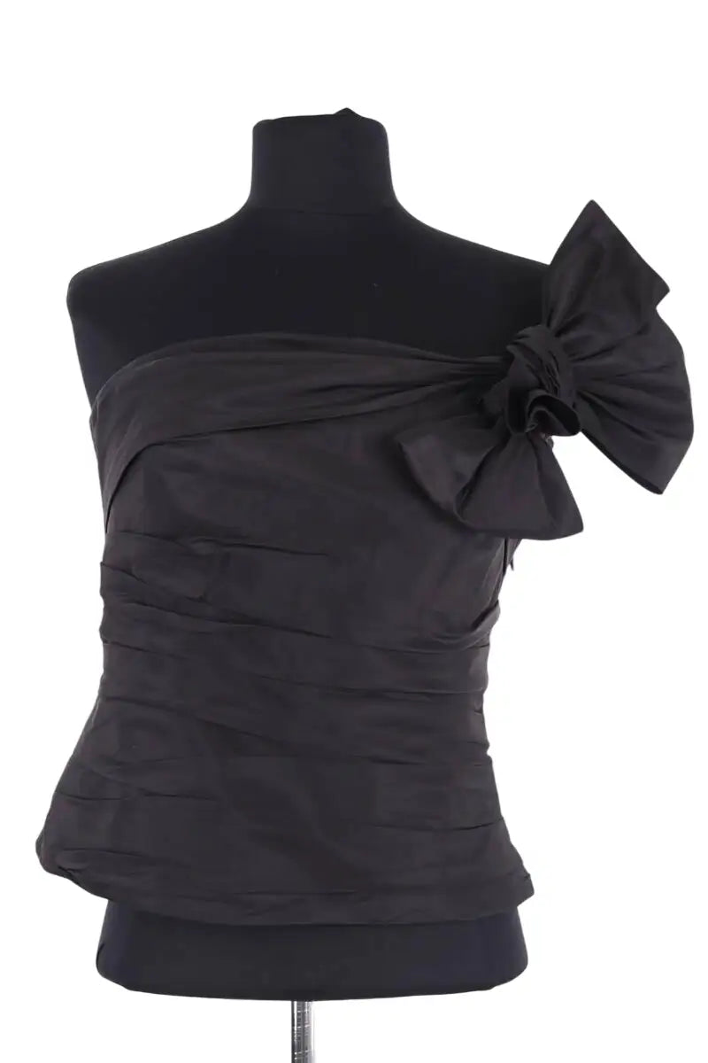 Top sans manche Ralph Lauren Noir en Soie, taille L - Seconde Main