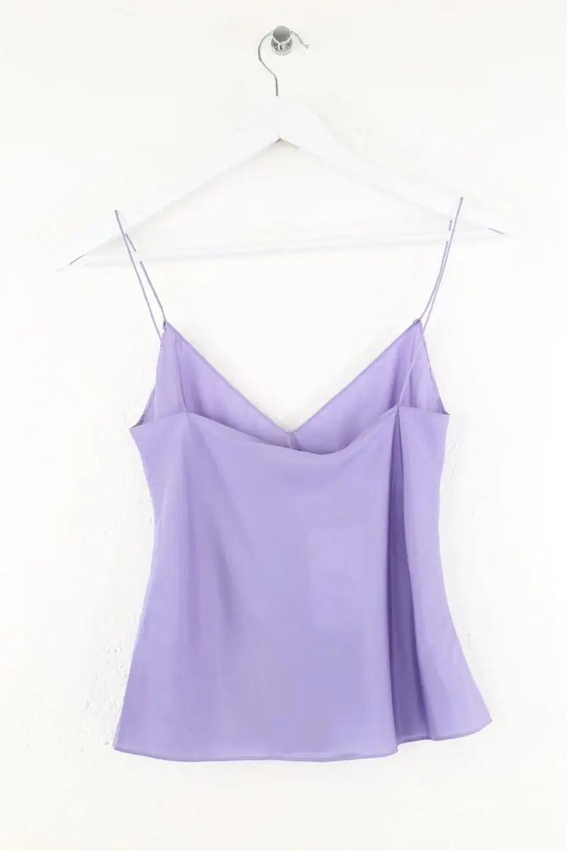 Top sans manche Ralph Lauren Violet en Soie