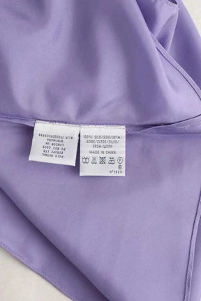 Top sans manche Ralph Lauren Violet en Soie
