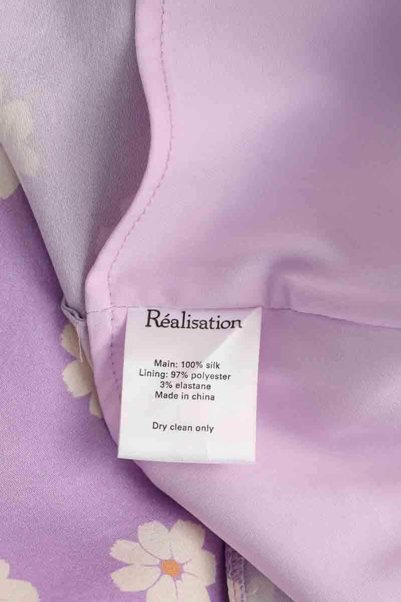 Top sans manche Réalisation Violet en Soie