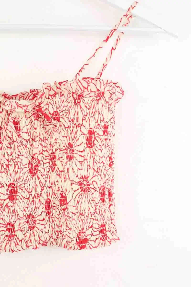 Top sans manche Reformation Ecru en Viscose