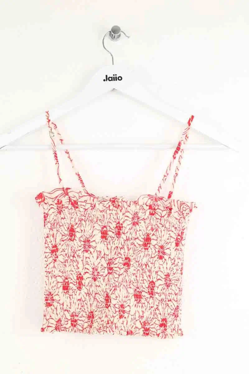 Top sans manche Reformation Ecru en Viscose