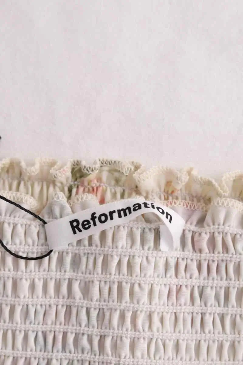 Top sans manche Reformation Multicolore en Synthétique