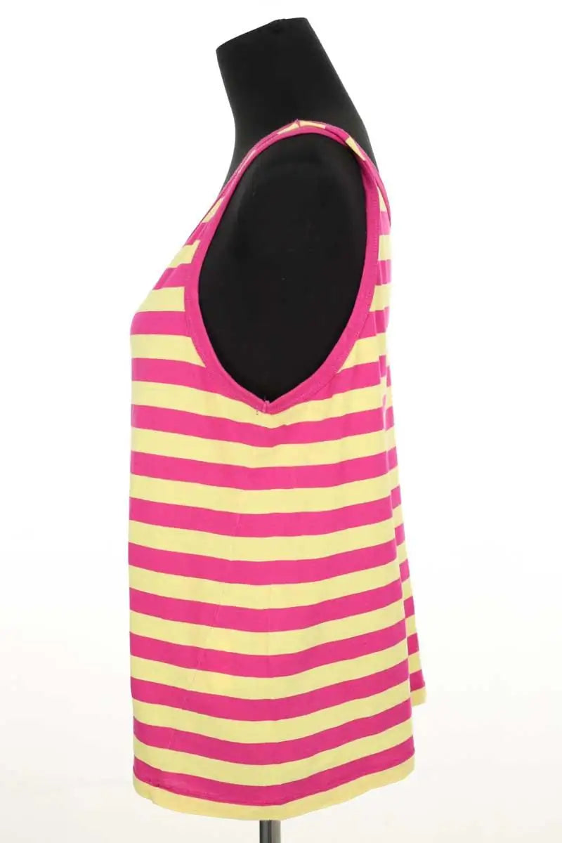 Top sans manche Saint Laurent Rose en Coton