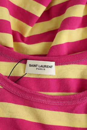 Top sans manche Saint Laurent Rose en Coton