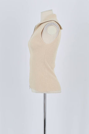 Top sans manche Samsoe Samsoe Beige en Viscose