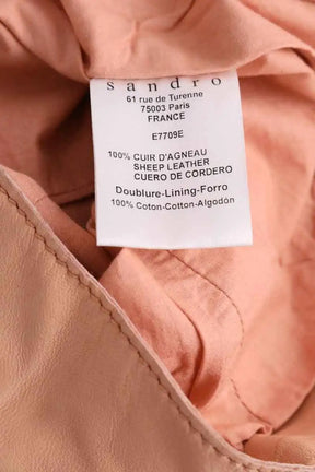 Top sans manche Sandro Beige en Cuir