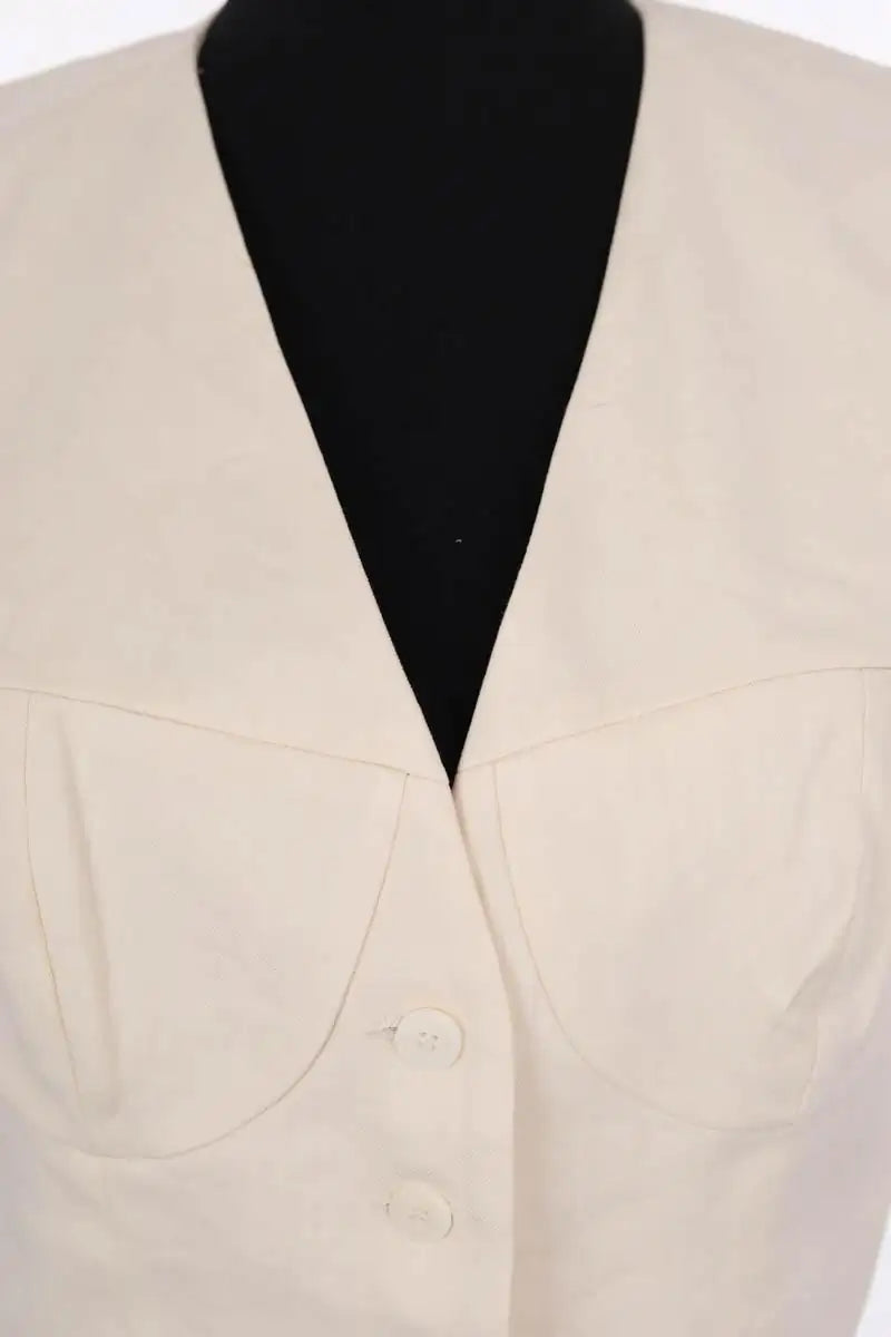 Top sans manche Sandro Beige en Lin