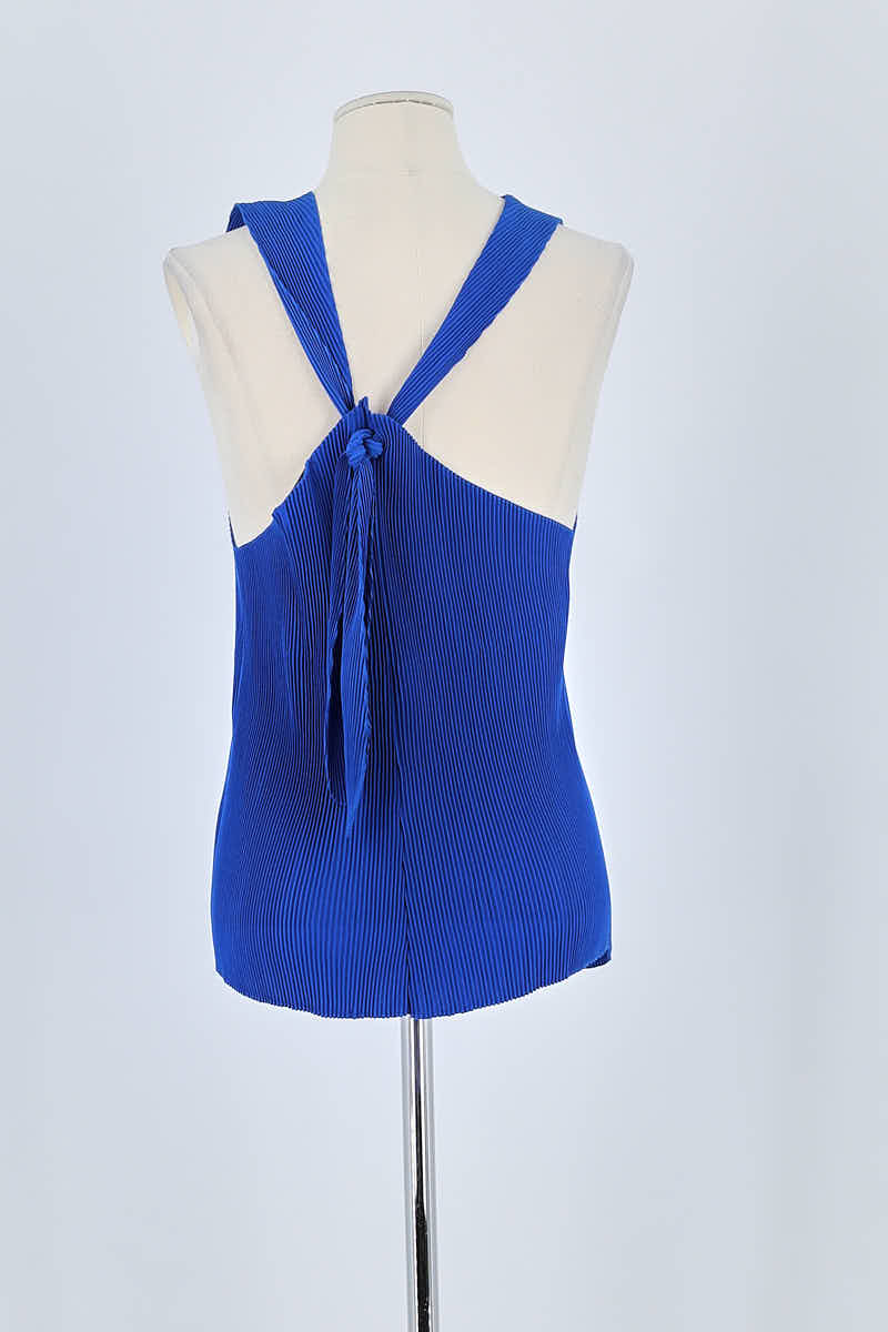 Top sans manche Sandro Bleu en Polyester