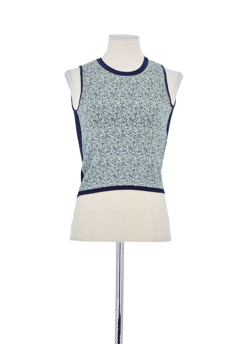 Top sans manche Sandro Bleu en Viscose, taille S - Seconde Main