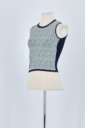 Top sans manche Sandro Bleu en Viscose