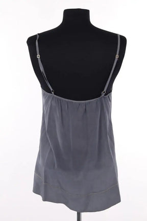 Top sans manche Sandro Gris en Soie