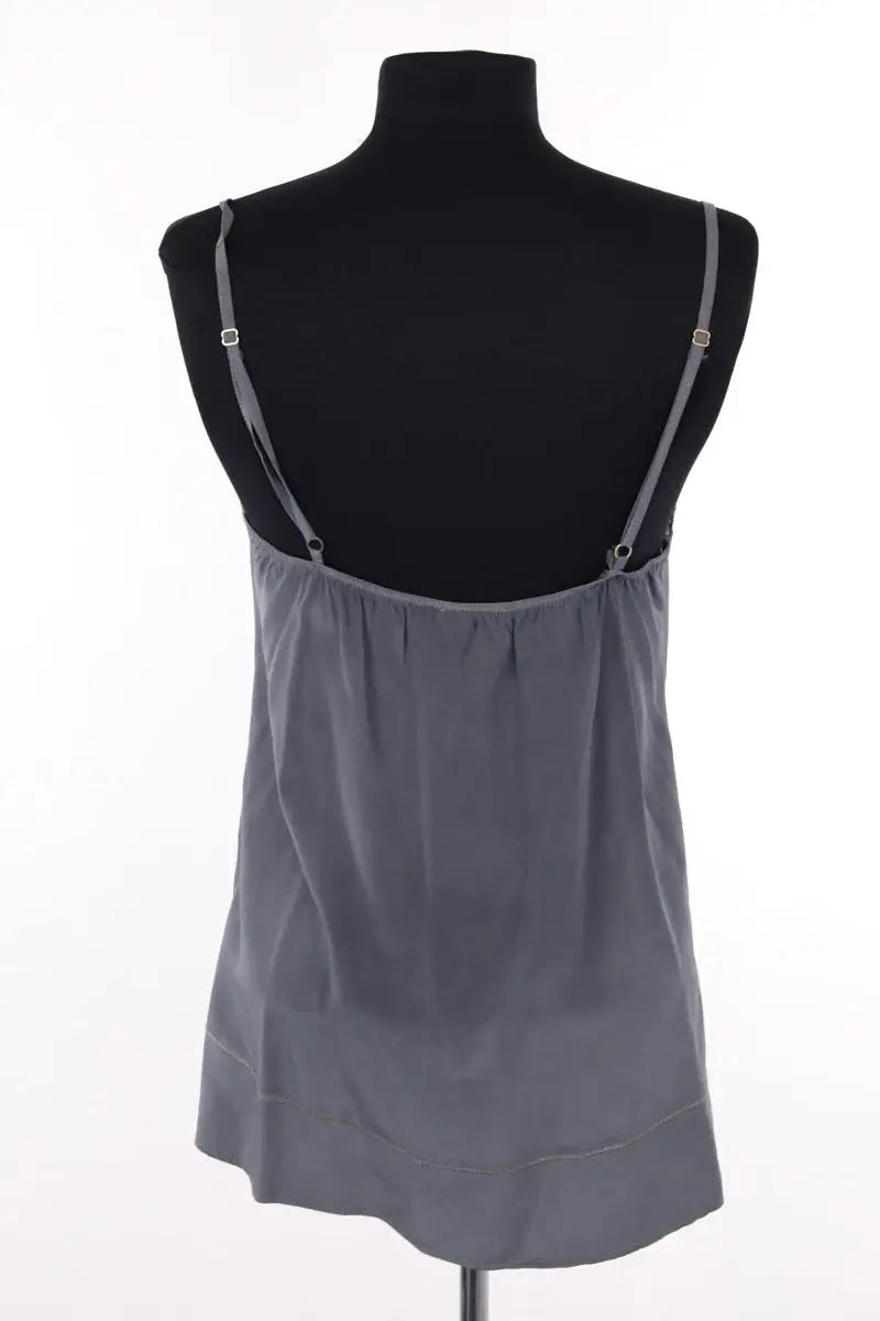 Top sans manche Sandro Gris en Soie
