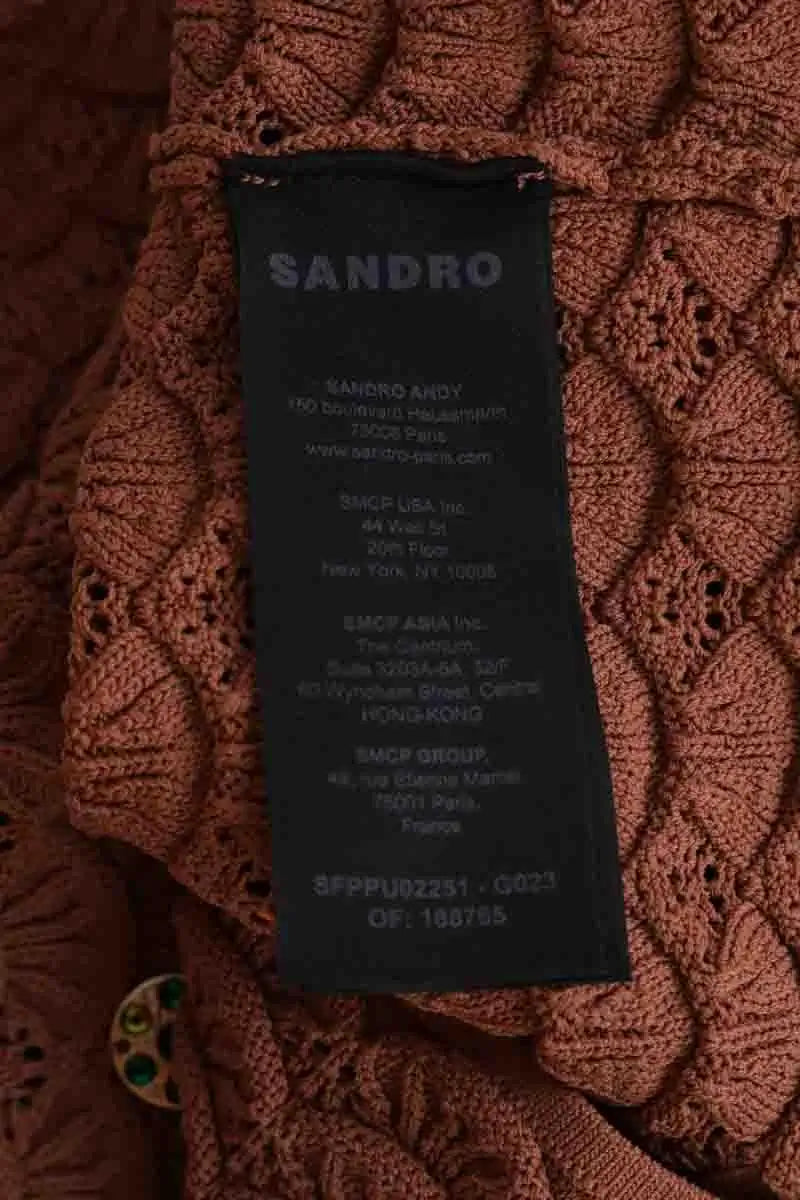 Top sans manche Sandro Marron en Viscose