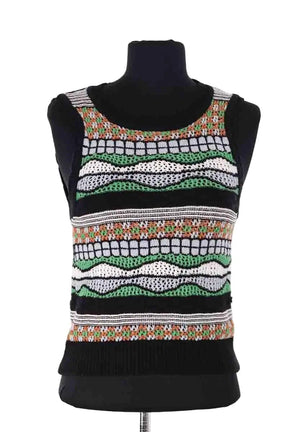Top sans manche Sandro Multicolore en Coton, taille XS - Seconde Main