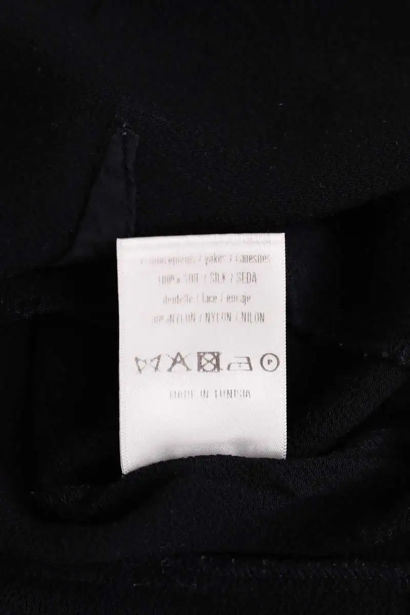 Top sans manche Sandro Noir en Soie
