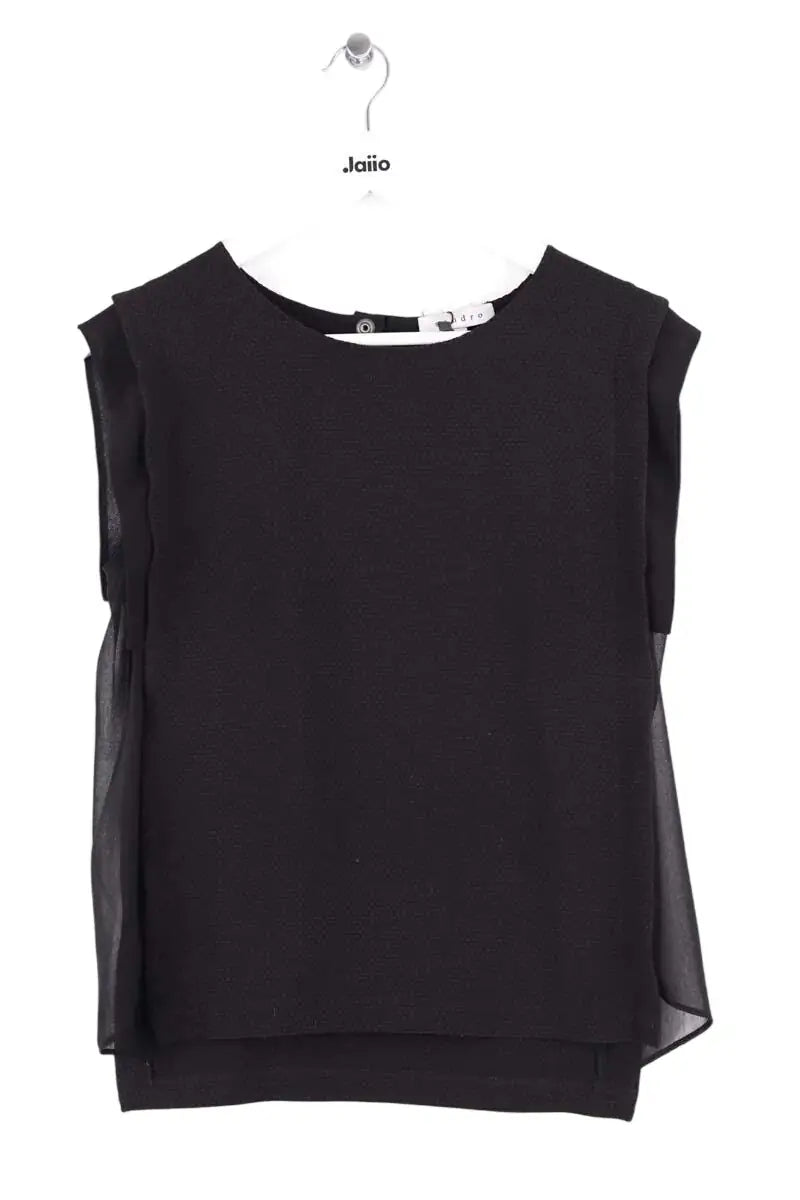 Top sans manche Sandro Noir en Synthétique, taille M - Seconde Main