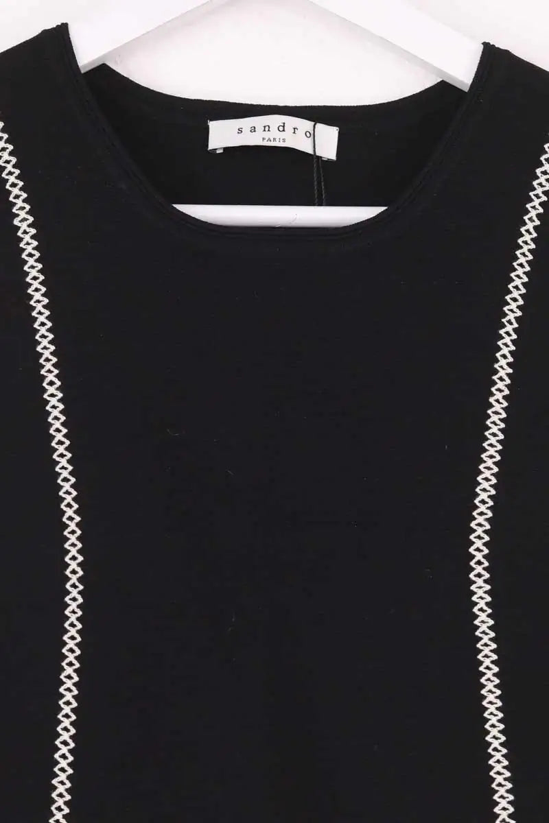 Top sans manche Sandro Noir en Synthétique