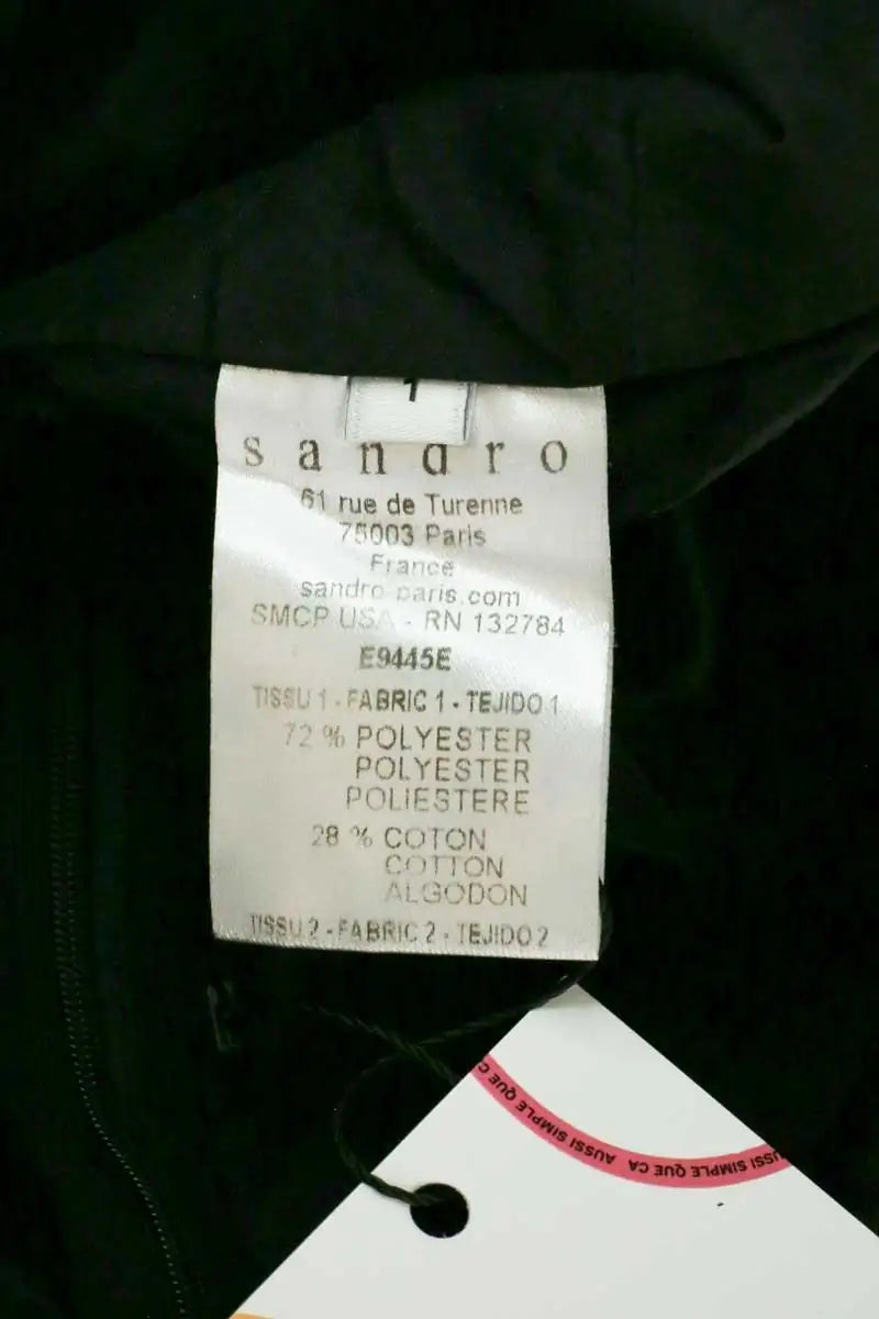 Top sans manche Sandro Noir en Synthétique
