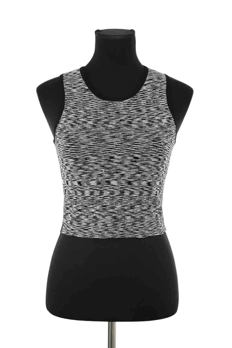 Top sans manche Sandro Noir en Viscose, taille S - Seconde Main