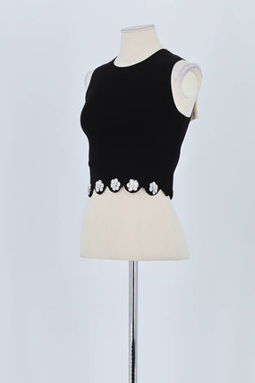 Top sans manche Sandro Noir en Viscose
