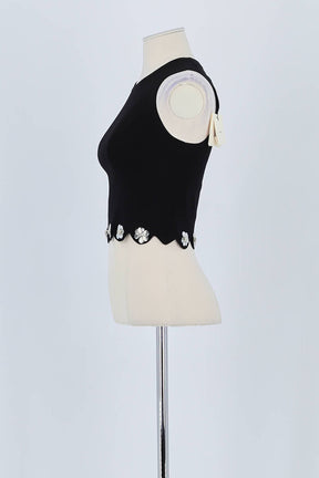 Top sans manche Sandro Noir en Viscose