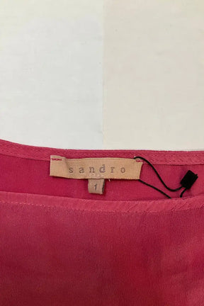 Top sans manche Sandro Rose en Soie
