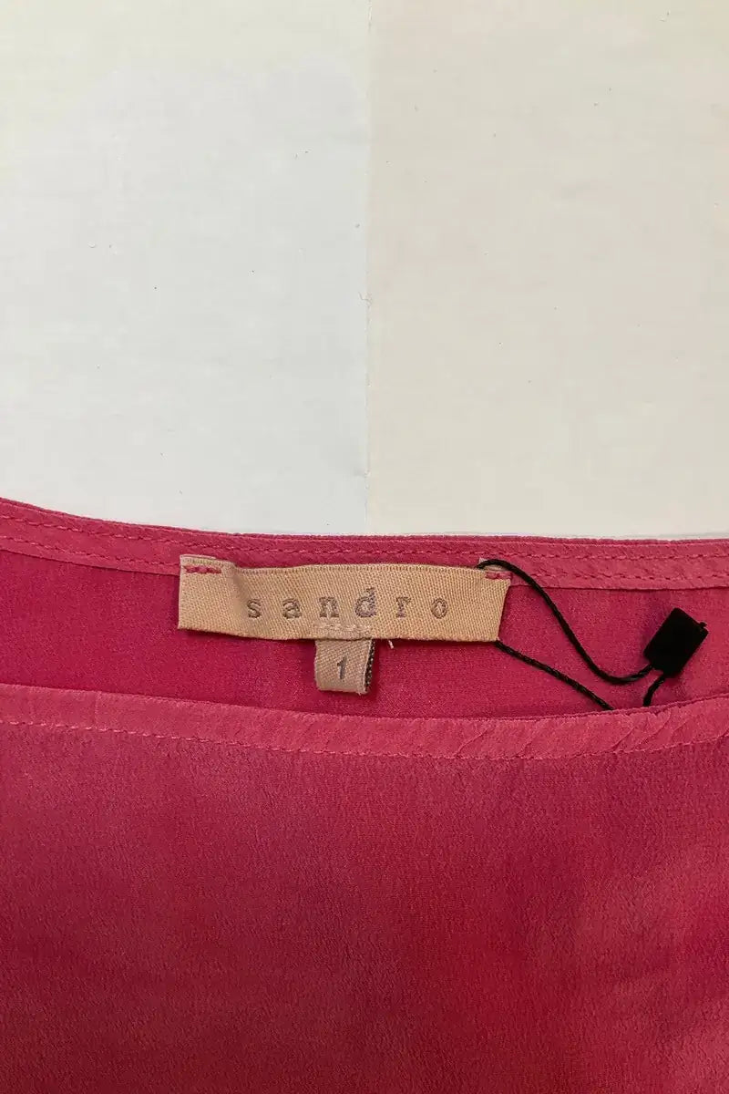 Top sans manche Sandro Rose en Soie