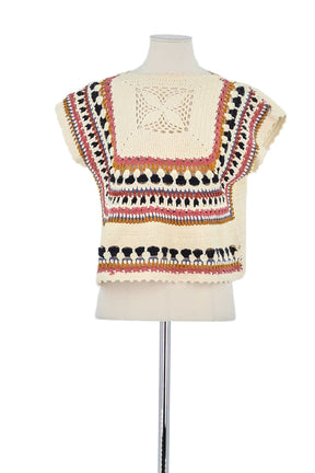 Top sans manche Sessun Beige en Coton, taille S - Seconde Main