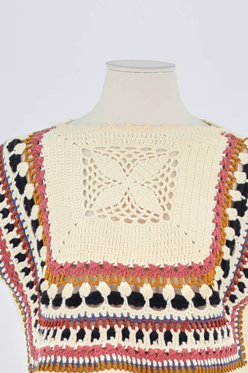 Top sans manche Sessun Beige en Coton