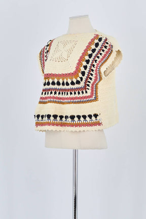 Top sans manche Sessun Beige en Coton