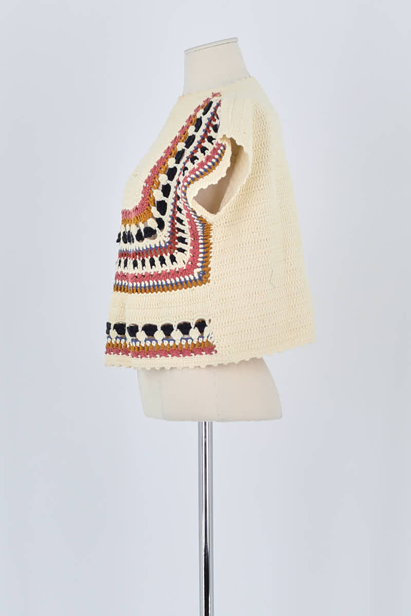 Top sans manche Sessun Beige en Coton