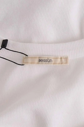Top sans manche Sessun Blanc en Coton