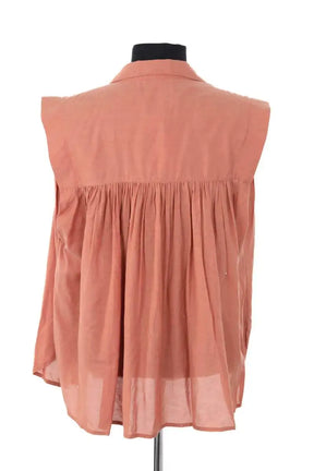 Top sans manche Sessun Camel en Coton