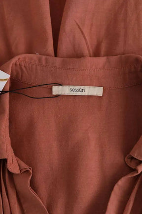 Top sans manche Sessun Camel en Coton